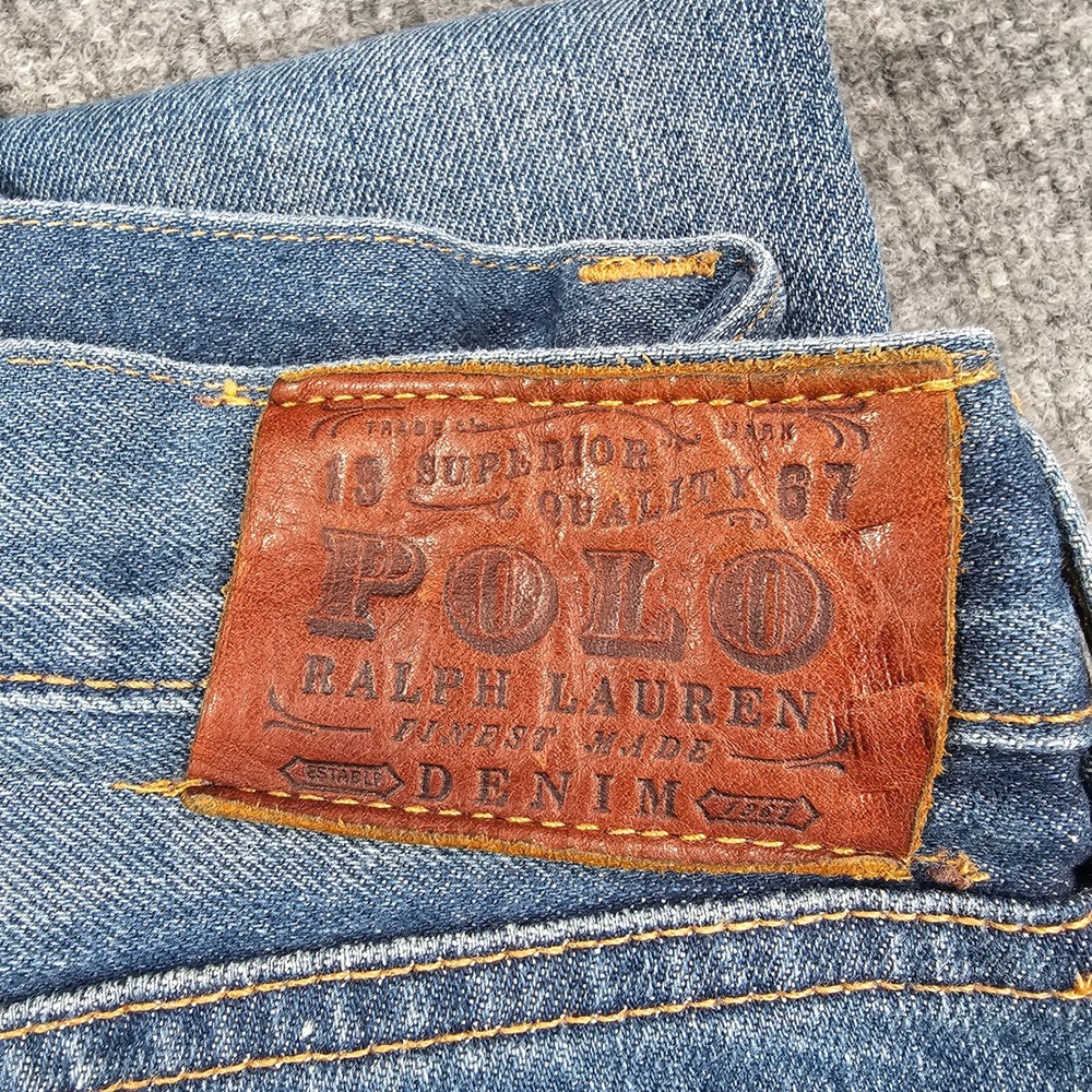 Polo Ralph Lauren Classic 867 Stratford Jeans Men 36x30 Straight Blue RL Logo - Picture 2 of 14
